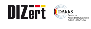 Logo vom DIZert GmbH und DAkkS